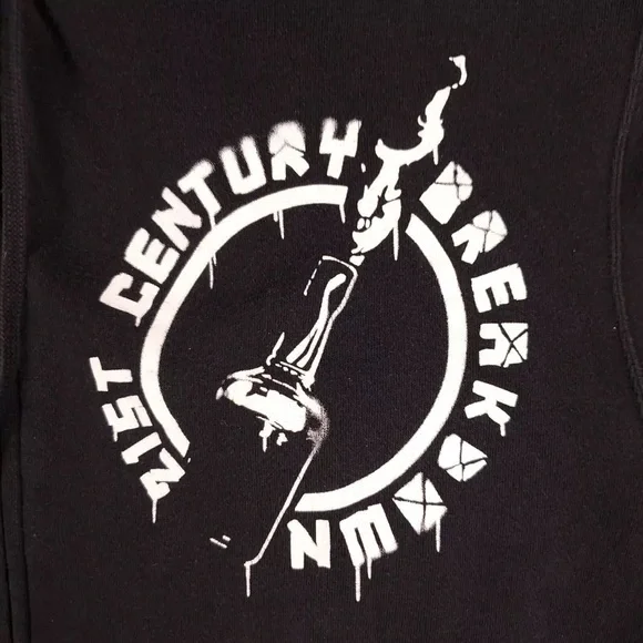 Green Day Hoodie Black Large 21st Century Breakdown Full Zip Rare - Picture 4 of 6